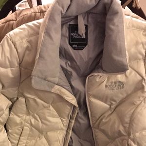 S white north face jacket